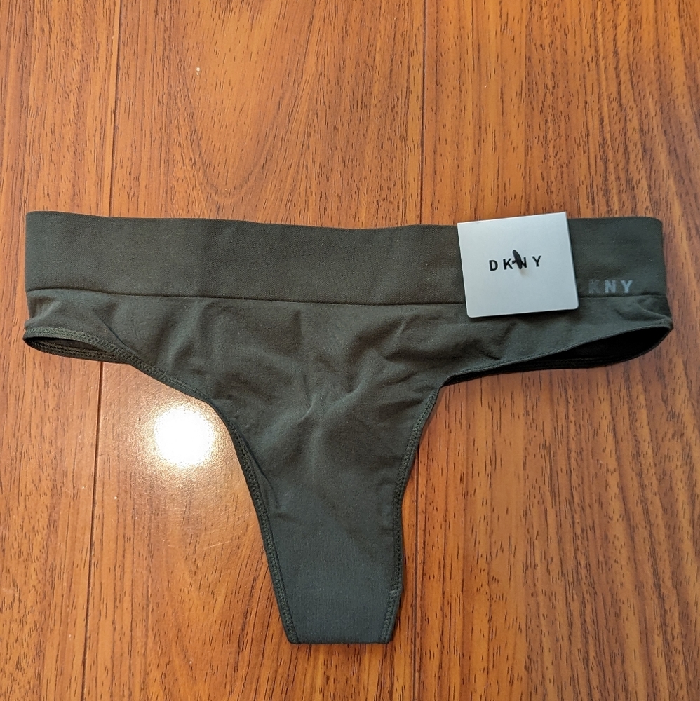 DKNY Army Green Thong- Size: S